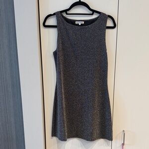 Reformation Sparkly Black Mini Dress